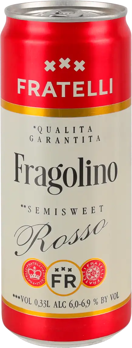 Напій винний Fratelli Fragolino Rosso ігристий червоний напівсолодкий 6-6.9% 0.33 л