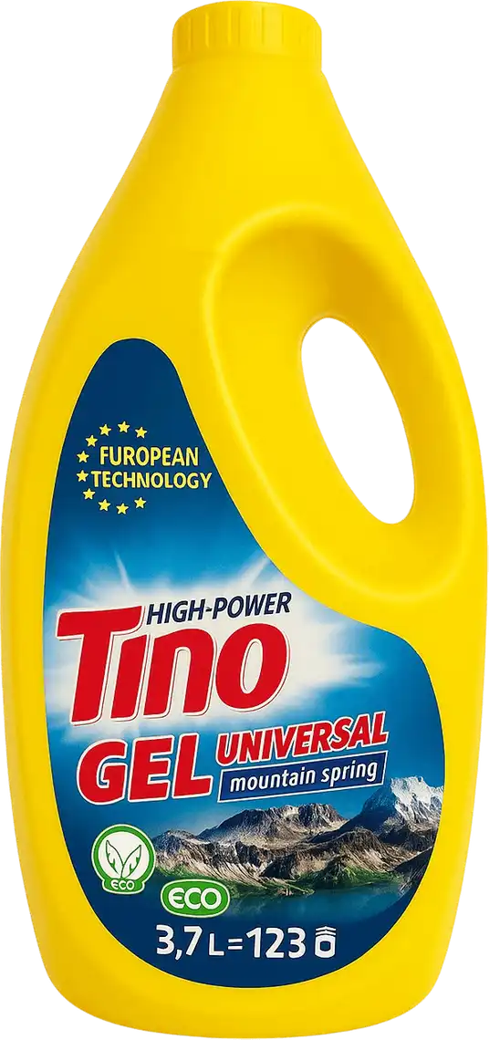 Гель Tino High-Power для прання кольорових та білих речей 3.7 л