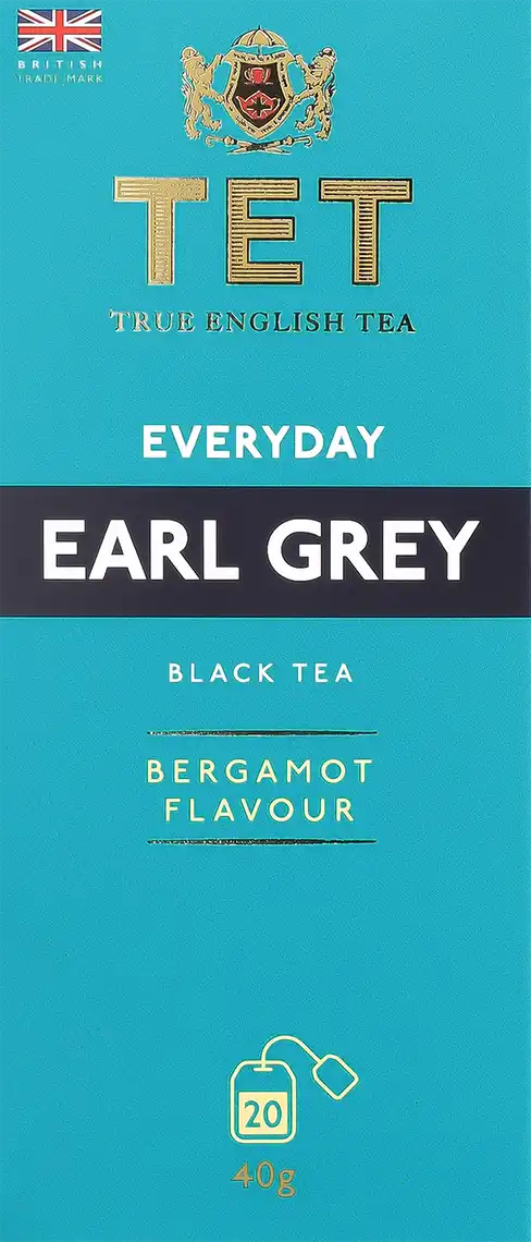 Чай ТЕТ Everyday Earl Grey чорний байховий дрібний з ароматом бергамоту 20x2 г