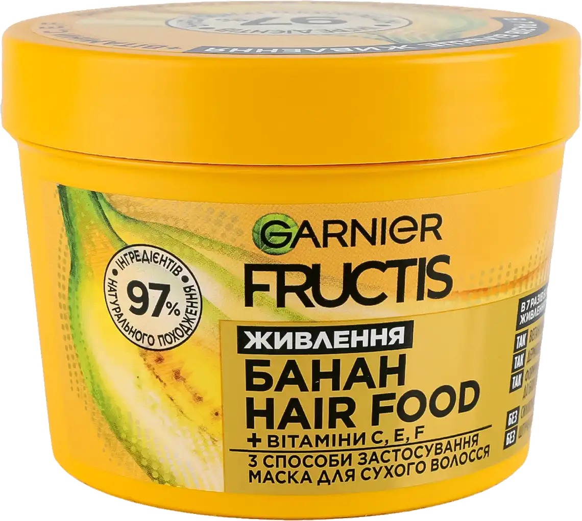 Маска для волосся Garnier Fructis Superfood Банан Живлення 390 мл