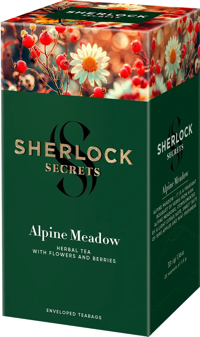 Чай Sherlock Secrets Alpine Meadow трав'яний 22 саше x 1.5 г