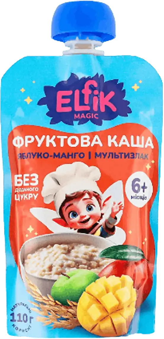 Пюре Elfik Magic фруктова каша вітамінний мікс 110 г