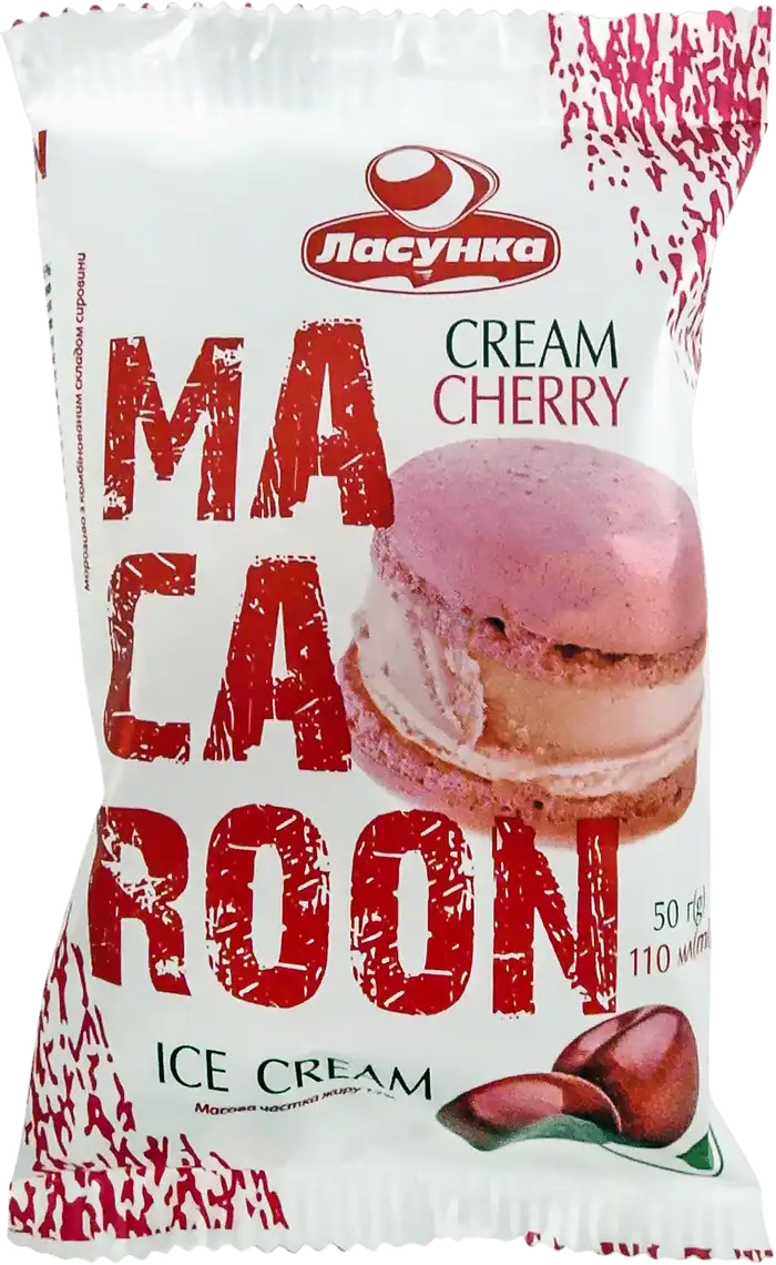 Морозиво Ласунка Macaroon cream cherry 50 г