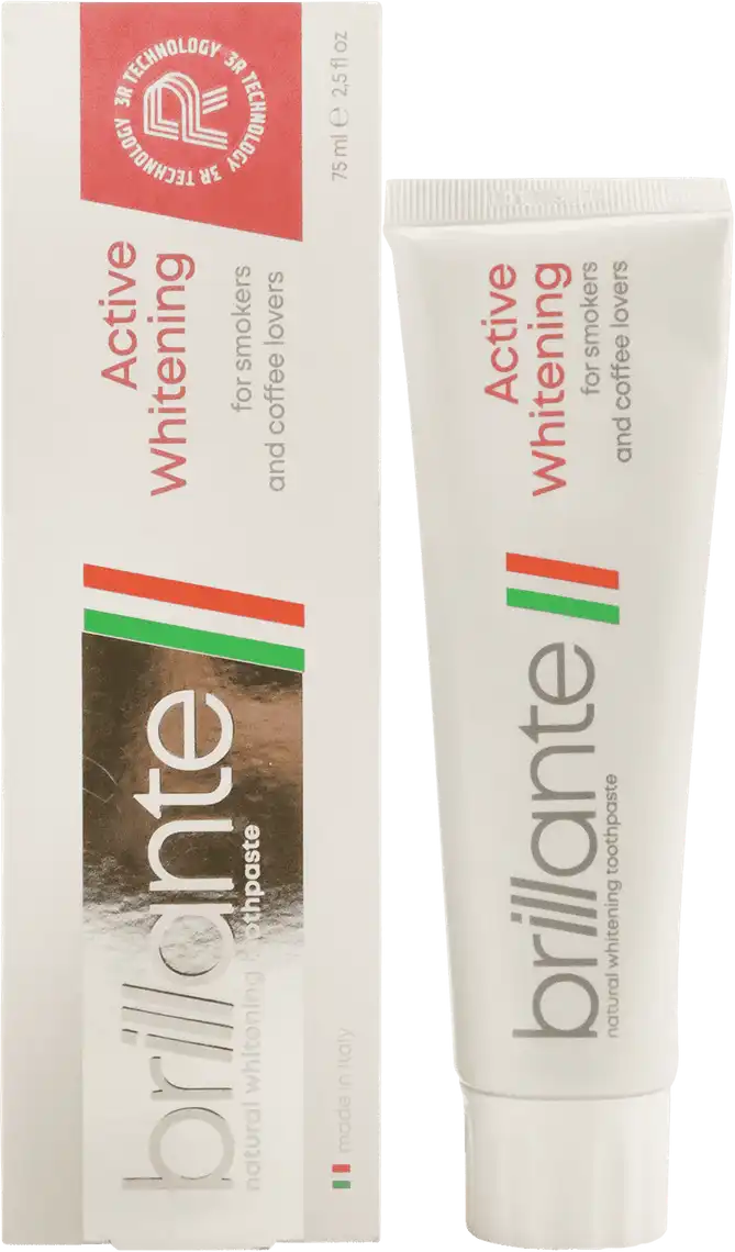 Зубна паста Brillante Active Whitening Toothpaste для курців та поціновувачів кави, 75 мл