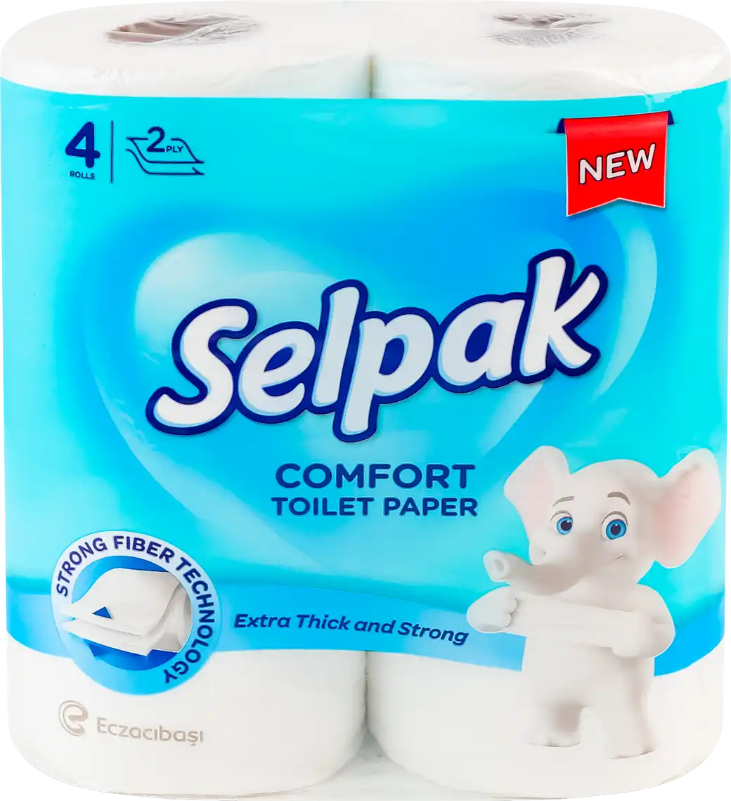Папір туалетний Selpak Comfort двошаровий 4 шт