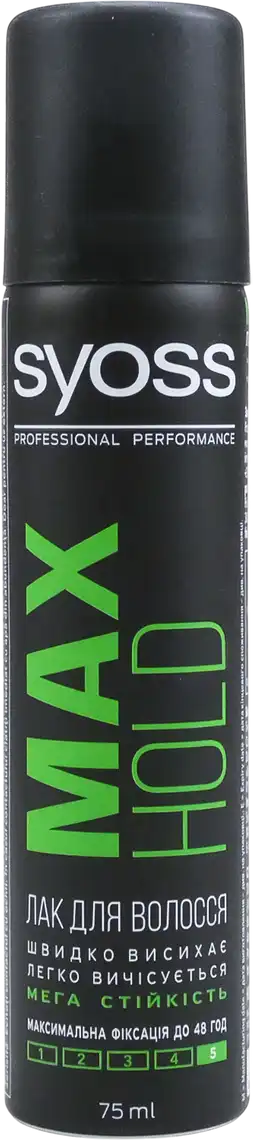 Міні-лак для укладки Syoss Max Hold 75 мл
