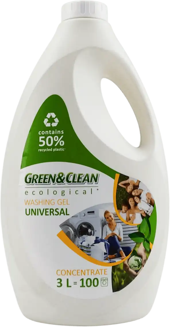 Гель для прання Green&Clean Professional універсальний для кольорового та білого одягу 3 л