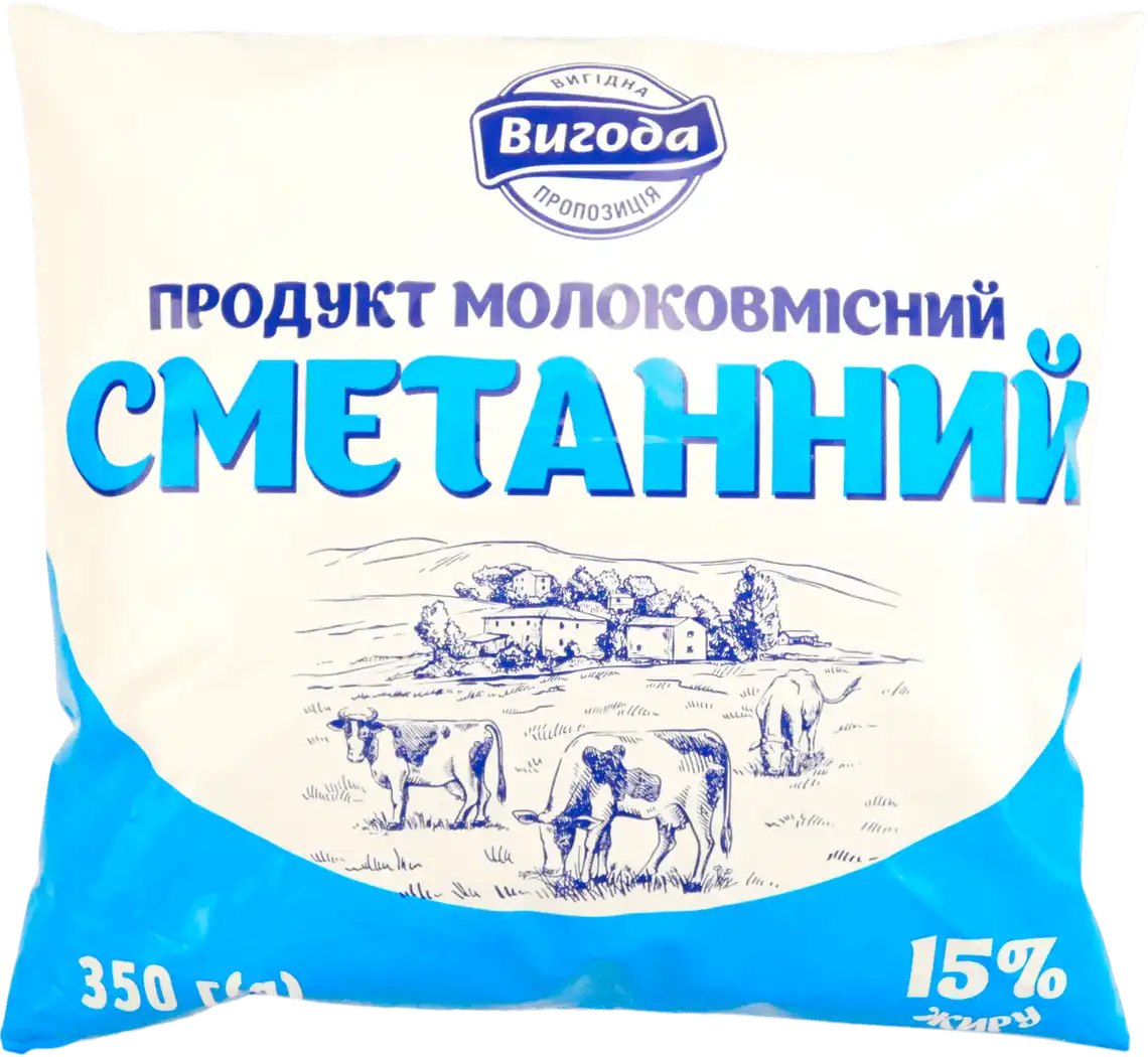 Продукт сметанний Вигода 15% 350 г