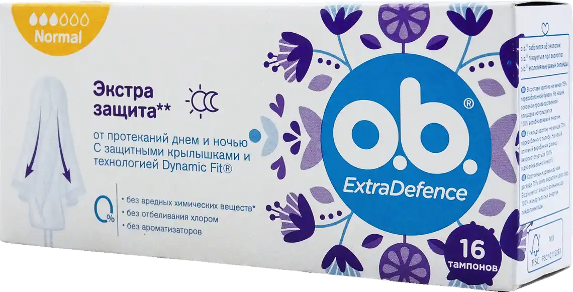 Тампоны o.b. ExtraDefence Normal 16 шт