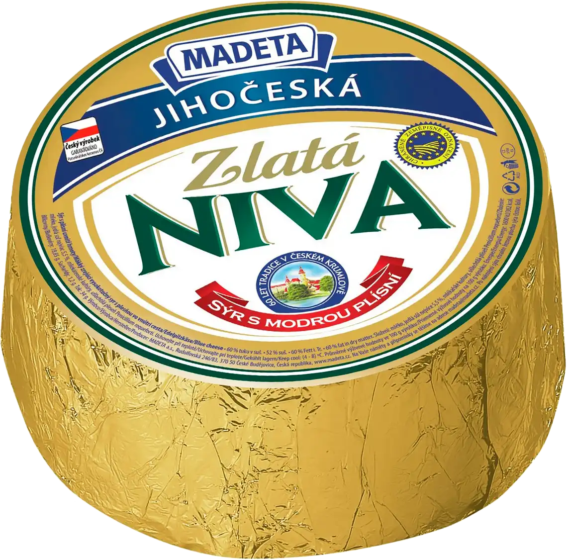 Сир Madeta Niva Moravia 60% із пліснявою ваговий