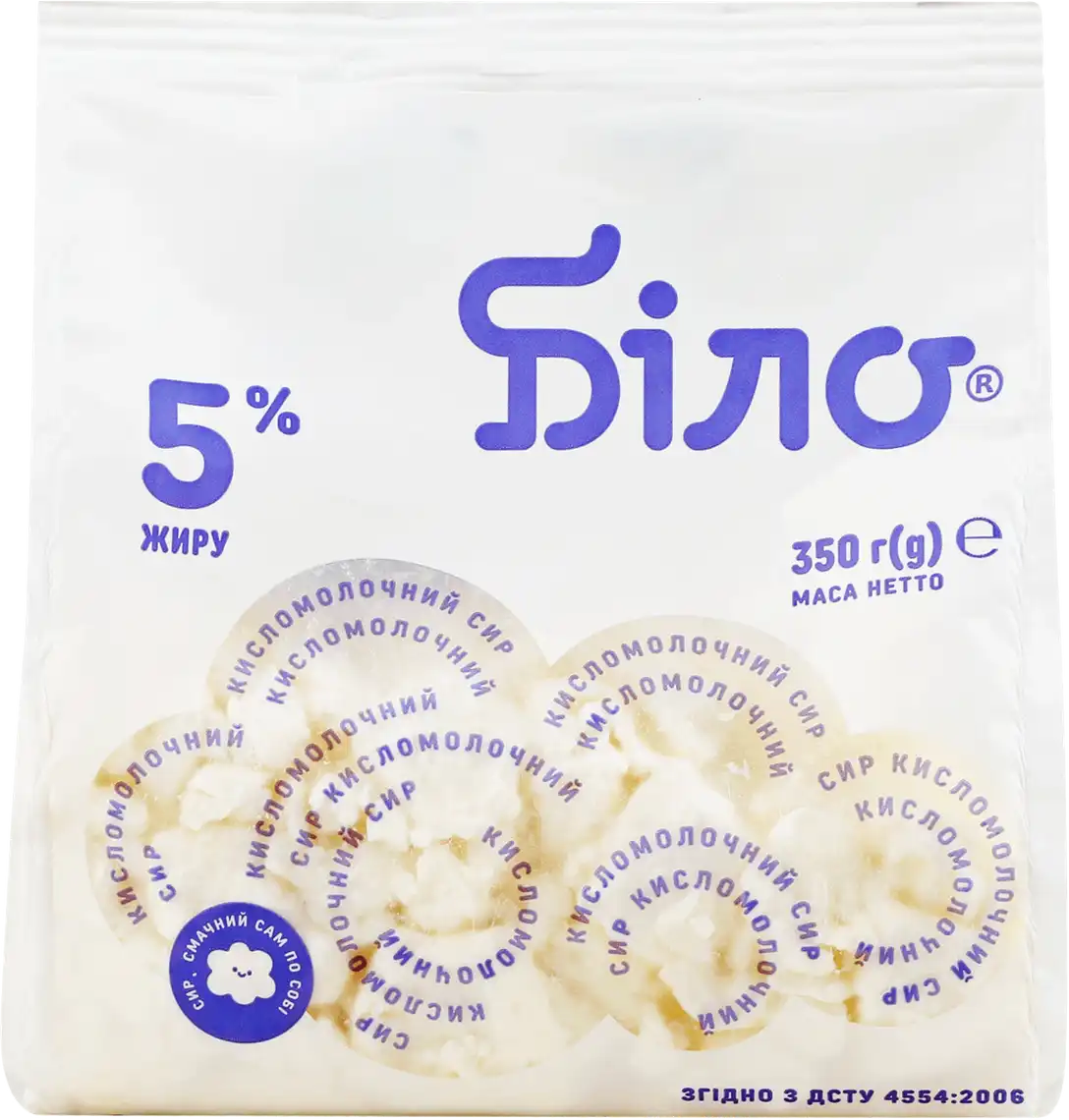 Сир Білоцерківський кисломолочний 5% 350 г