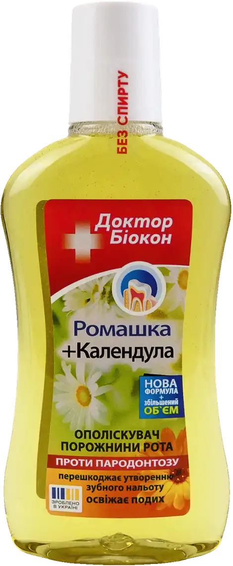 Ополіскувач для ротової порожнини Доктор Біокон ромашка та календула 300 мл