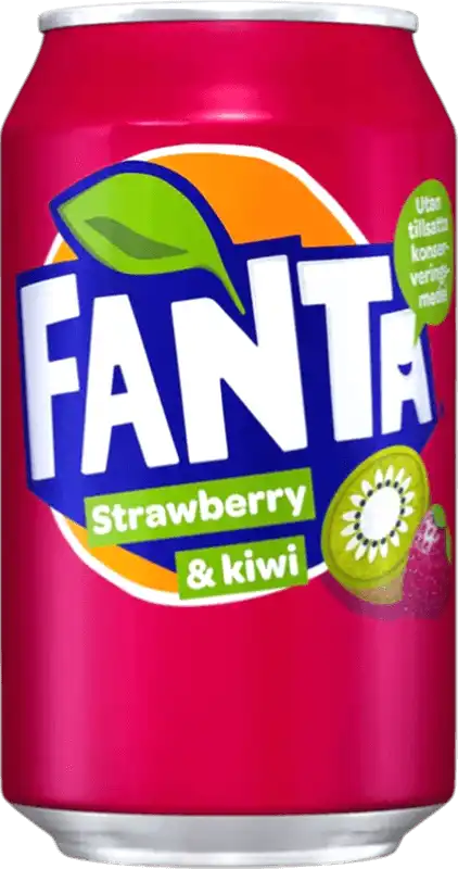 Напій Fanta Ківі та Полуниця безалкогольний сильногазований 0.33 л