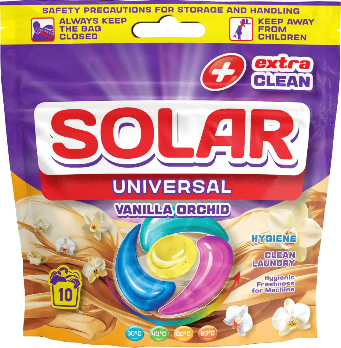 Капсули для прання Solar Vanilla Orchid універсальні 10 шт