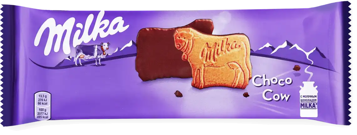 Печиво Milka Choco Cow в молочному шоколаді 200 г
