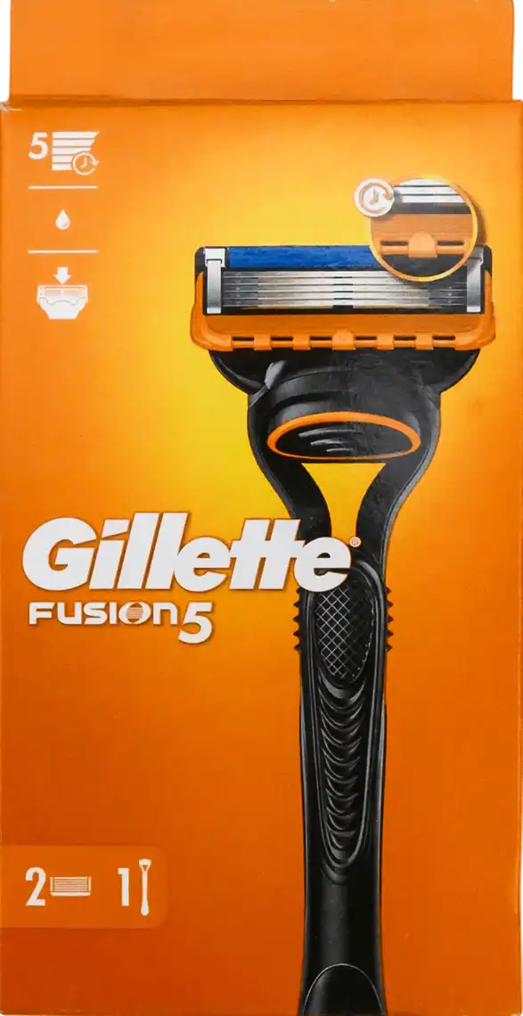 Станок для гоління чоловічий Gillette Fusion з 2 картриджами