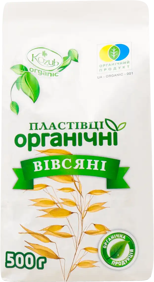 Пластівці вівсяні Козуб Органічні різані 500 г