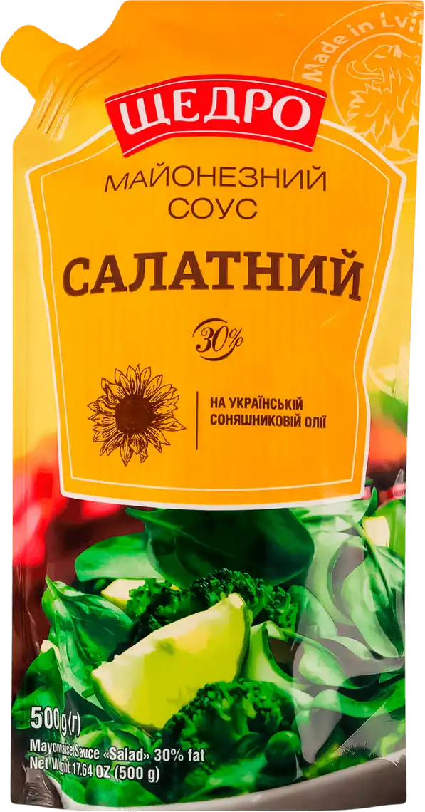 Майонезний соус Щедро салатний 30% 550 г
