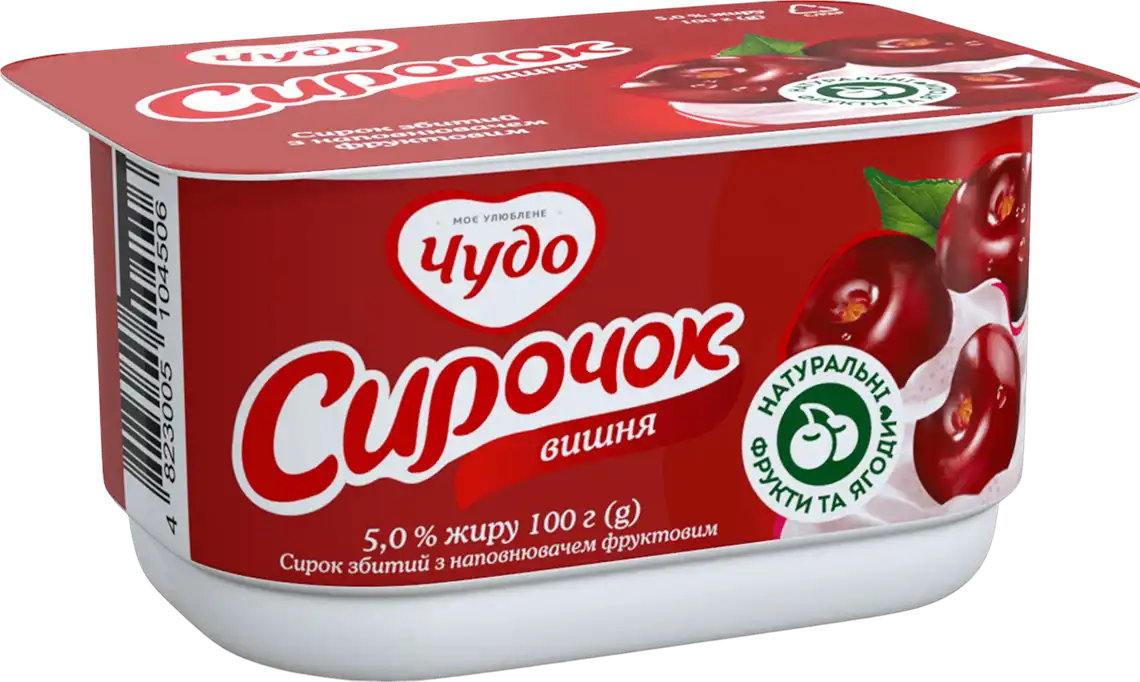 Сирок Чудо Вишня з фруктовим наповнювачем 5% 100 г