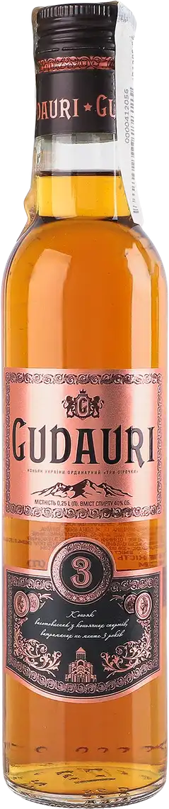 Коньяк Gudauri ординарний 3 зірки 40% 250 мл