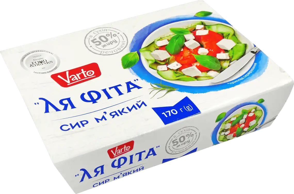 Сир м`який Varto Фіта 50% 170 г