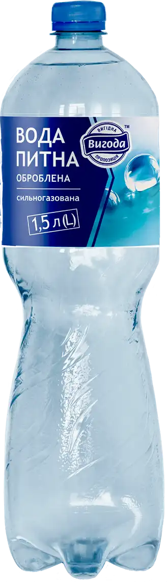 Вода Вигода сильногазована 1.5 л
