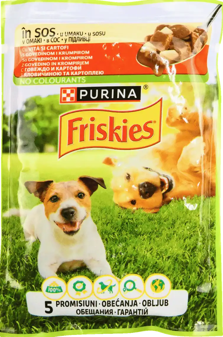 Корм для собак Friskies у підливці з яловичиною та картоплею 85 г