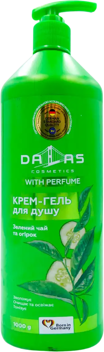 Крем-гель для душу Dalas Зелений чай та огірок 1000 г