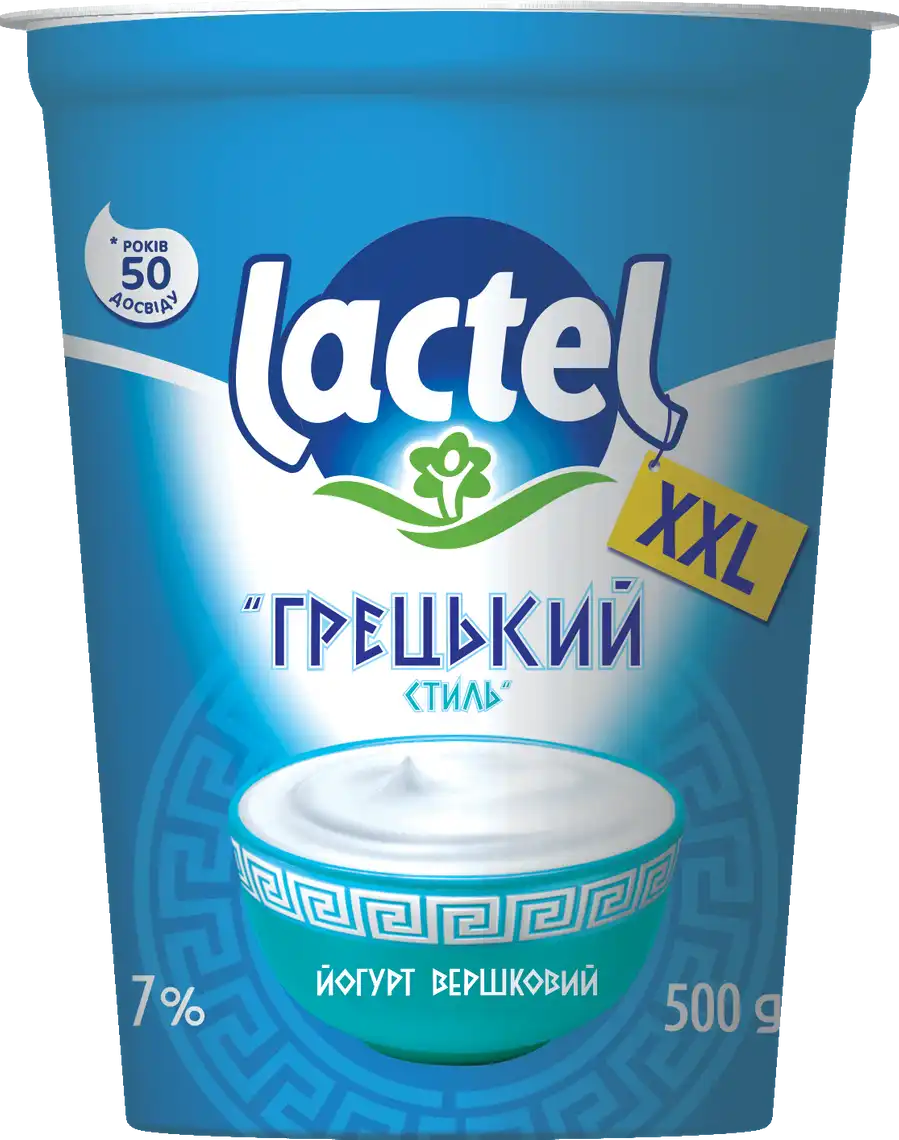 Йогурт Lactel Грецький вершковий 7% 500 г
