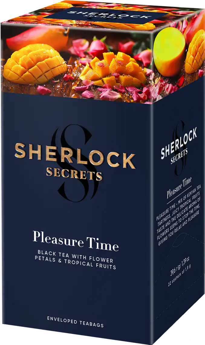 Чай Sherlock Secrets Pleasure Time чорний 22 саше x 1.5 г