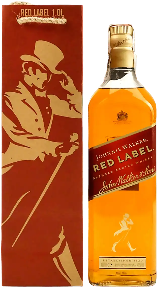 Віскі Johnnie Walker Red Label купажований 4 роки витримки 40% 1 л