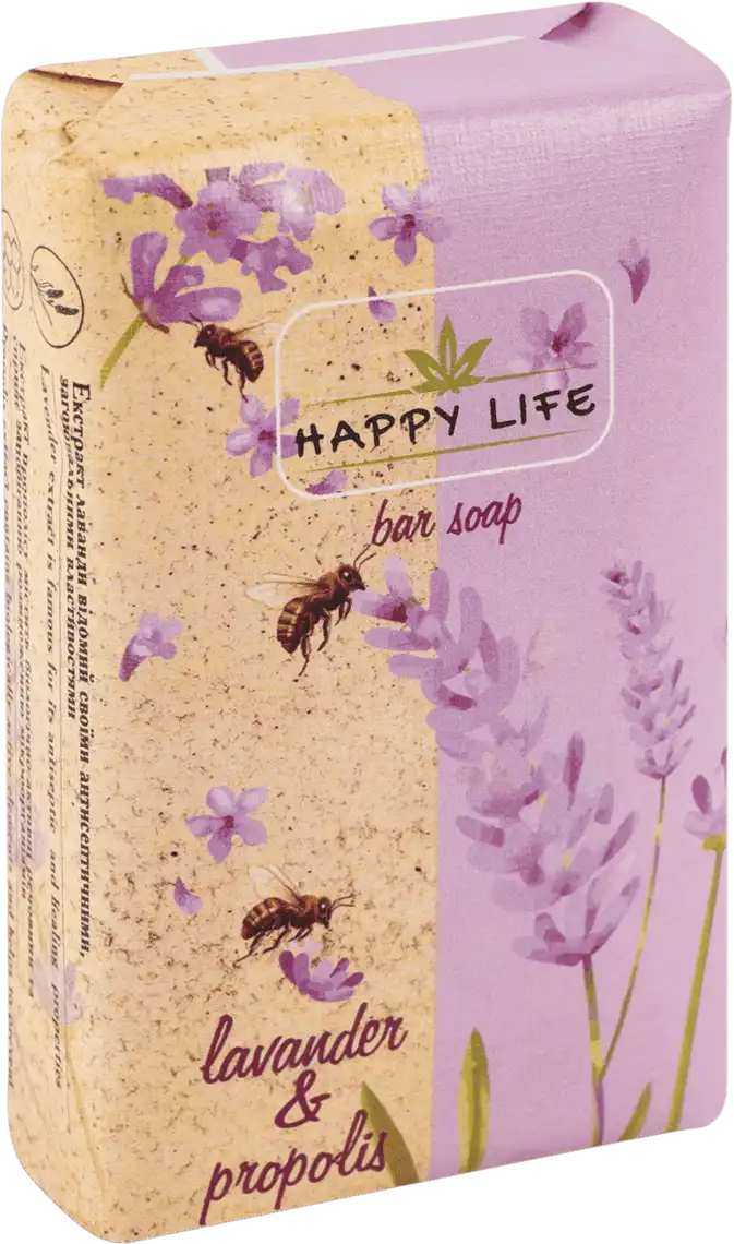 Мило туалетне Happy Life Лаванда і прополіс 180 г