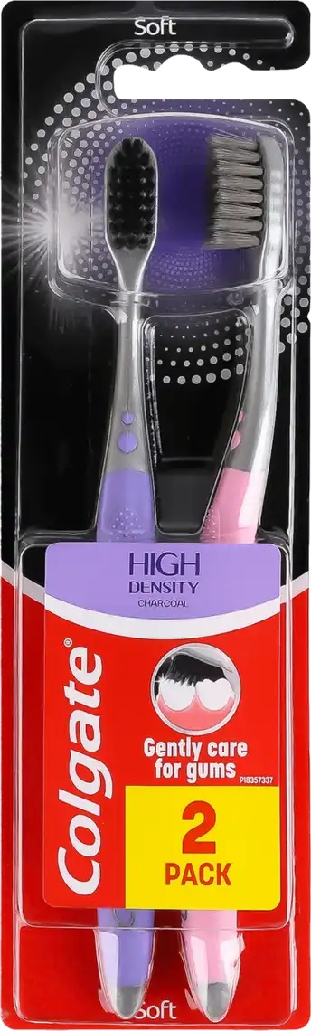 Щітка зубна Colgate soft High Dens Charcoal 2 шт