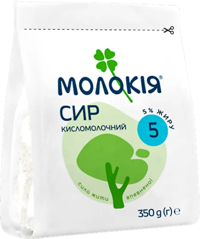 Сир Молокія кисломолочний 5% 350 г