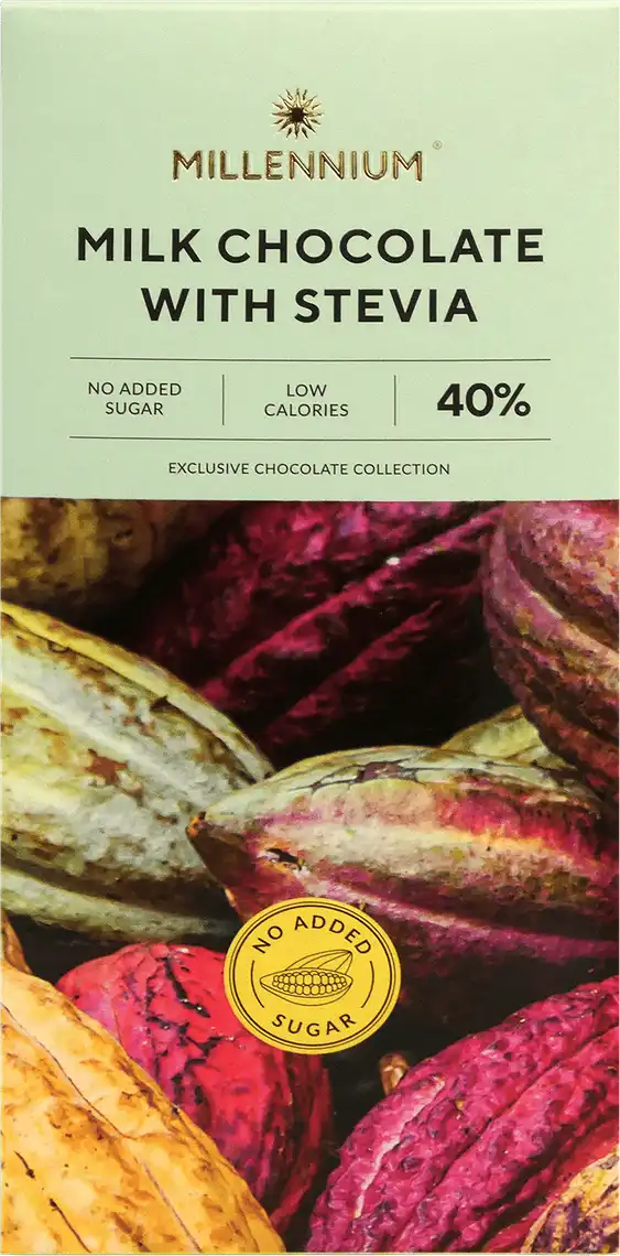 Шоколад молочний Millennium 40% зі стевією 100 г