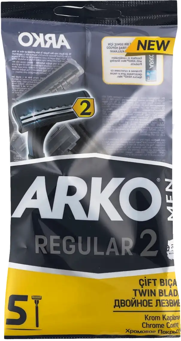 Станки для гоління Arko Regular 2 подвійне лезо 5 шт