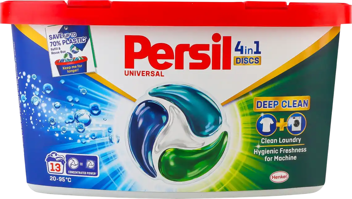 Диски для прання Persil Deep Clean 4in1 Discs Universal 13 шт по 16.5 г