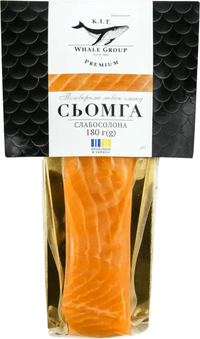 Сьомга K.I.T. філе-шматок слабосолона 180 г