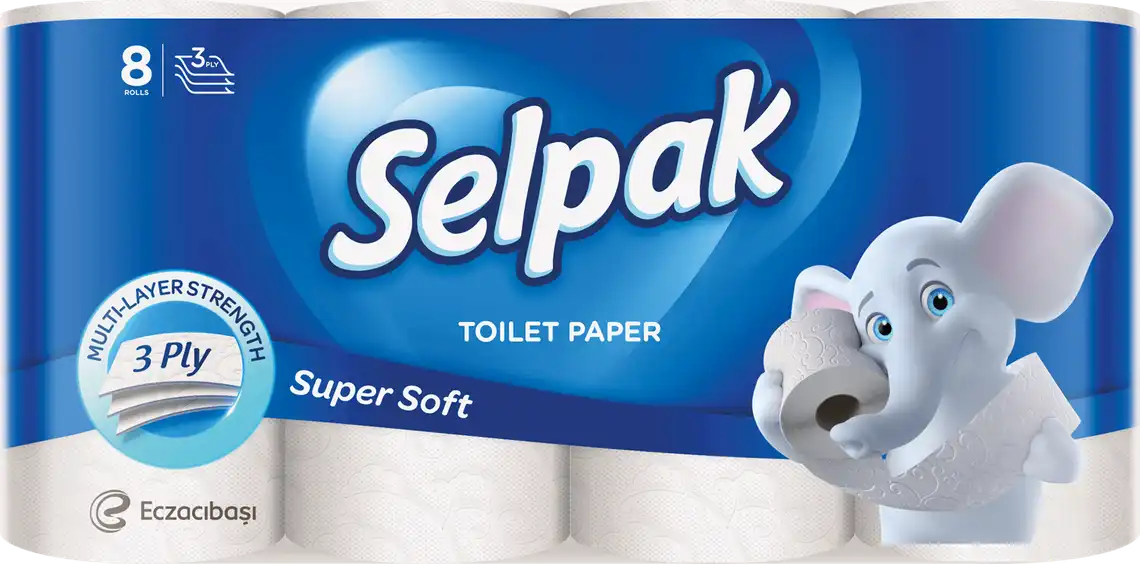Папір туалетний Selpak Super Soft 3-шаровий 8 шт