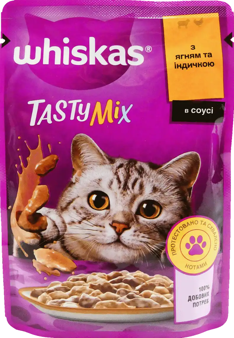 Корм для котів Whiskas TastyMix Ягня, Індичка 85 г