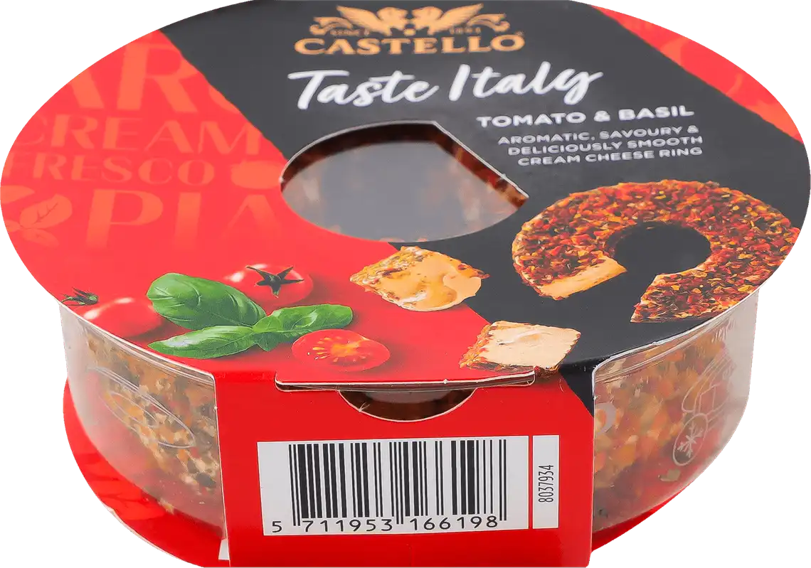 Крем-сир Castello Taste Hawaii з томатами і базиліком 65% 125 г