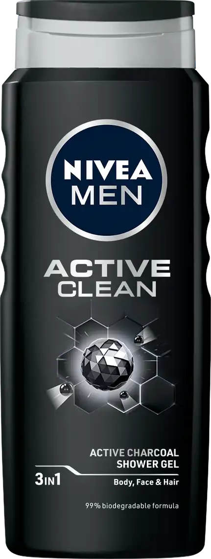 Гель для душу NIVEA Men Сила вугілля чоловічий очищення без сухості шкіри 500 мл