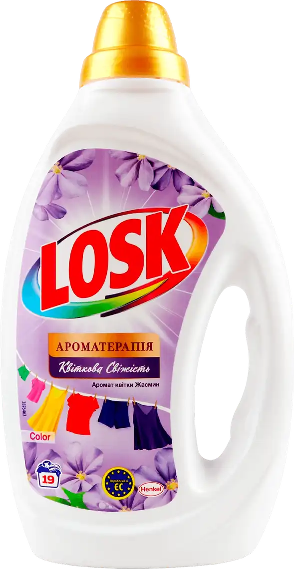 Гель для прання Losk Color Ароматерапія Аромат квітки Жасмин 855 мл