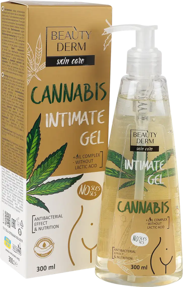 Гель для інтимної гігієни Beauty Derm Cannabis з оліями 300 мл