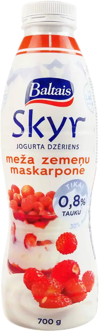 Йогурт Baltais Skyr Лісова суниця та маскарпоне питний 700 мл