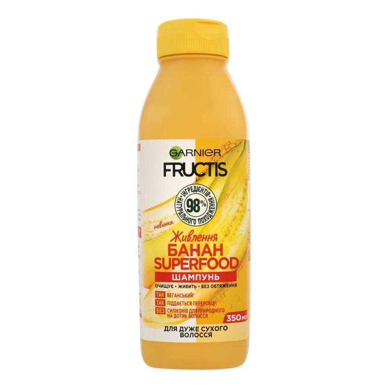 Шампунь для волосся Живлення Банан Superfood Fructis 350мл