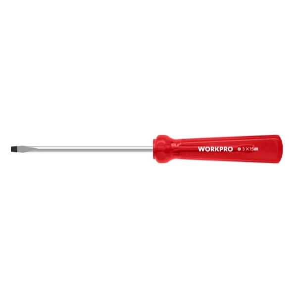 Викрутка шліцьова Workpro SL3 x 75 мм (W021353)