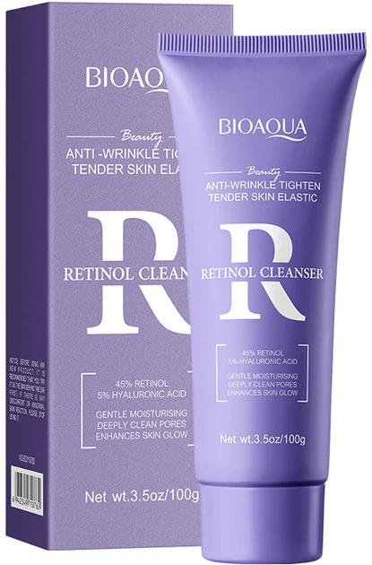 Пінка для обличчя Bioaqua Retinol Face Cleanser з ретинолом 100 г (NO.BQY18762)