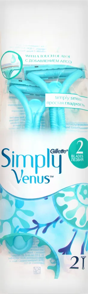 Станок для гоління Gillette Venus Simply 2 жіночий одноразовий 2 шт.