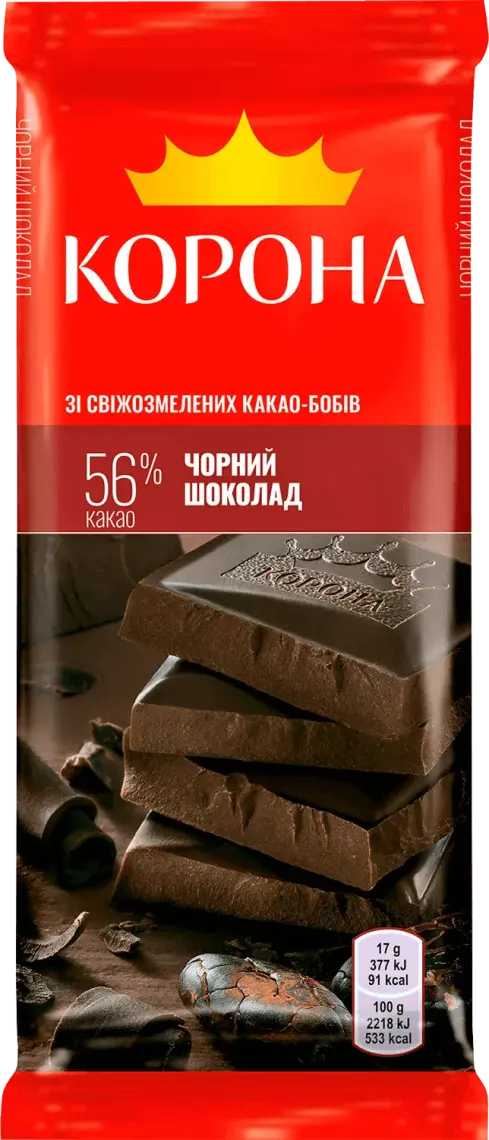Шоколад Корона чорний 85 г